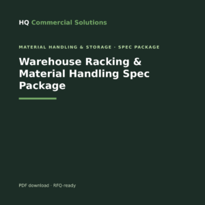 Warehouse Racking & Material Handling Spec Package