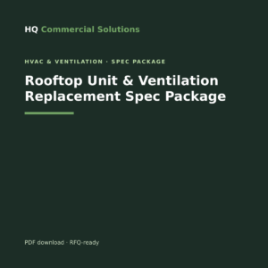 Rooftop Unit & Ventilation Replacement Spec Package