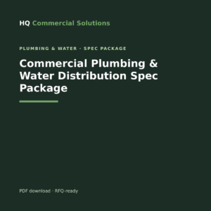 Commercial Plumbing & Water Distribution Spec Package