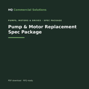 Pump & Motor Replacement Spec Package
