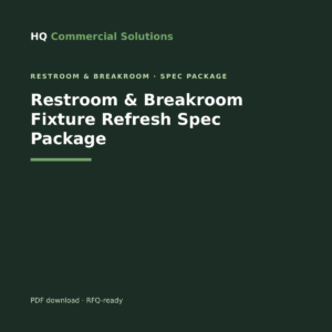 Restroom & Breakroom Fixture Refresh Spec Package
