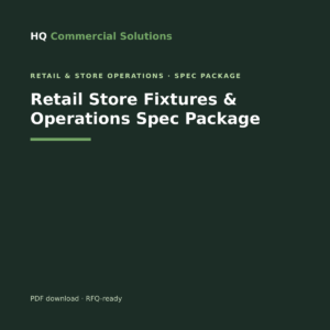Retail Store Fixtures & Operations Spec Package